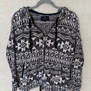 American Eagle Outfitters Aztec Southwest Zip Hoodie Size M